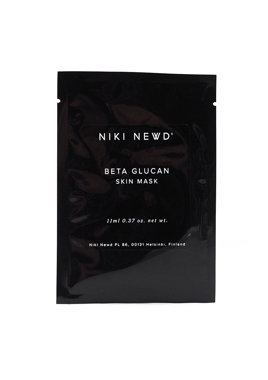 Niki Newd® Betaglucan Skin Mask — oatmeal mask with colloidal oat for sensitive skin and first-aid care.