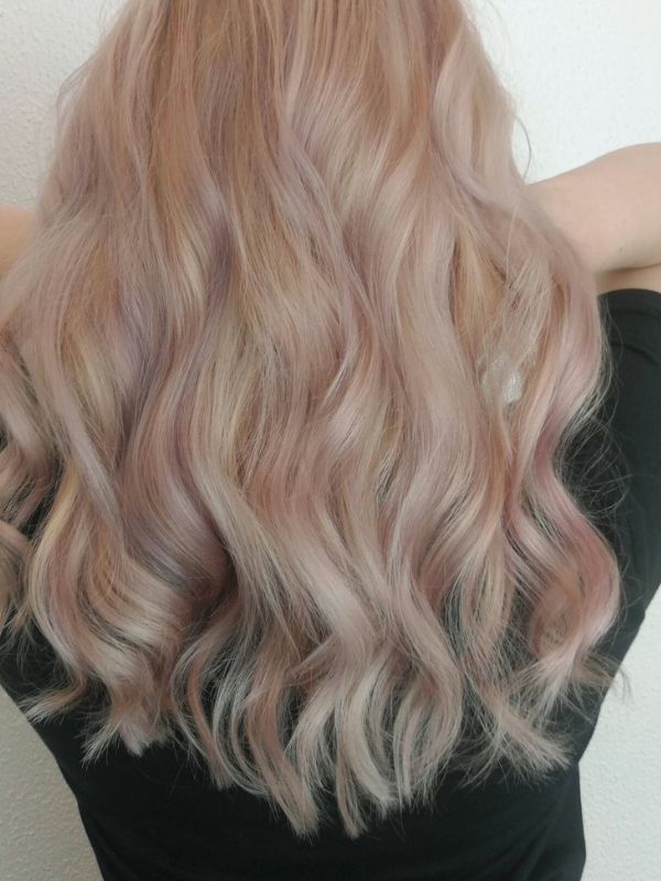 Soft pastel hair color created at Niki Newd® Hair Studio – professionally toned for a luminous, elegant finish.