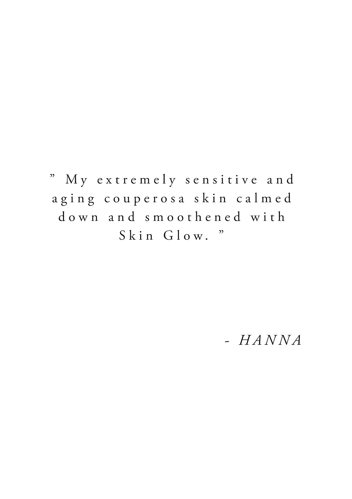 Customer testimonial: Niki Newd® Skin Glow praised as the best cream for dry sensitive skin and redness relief.