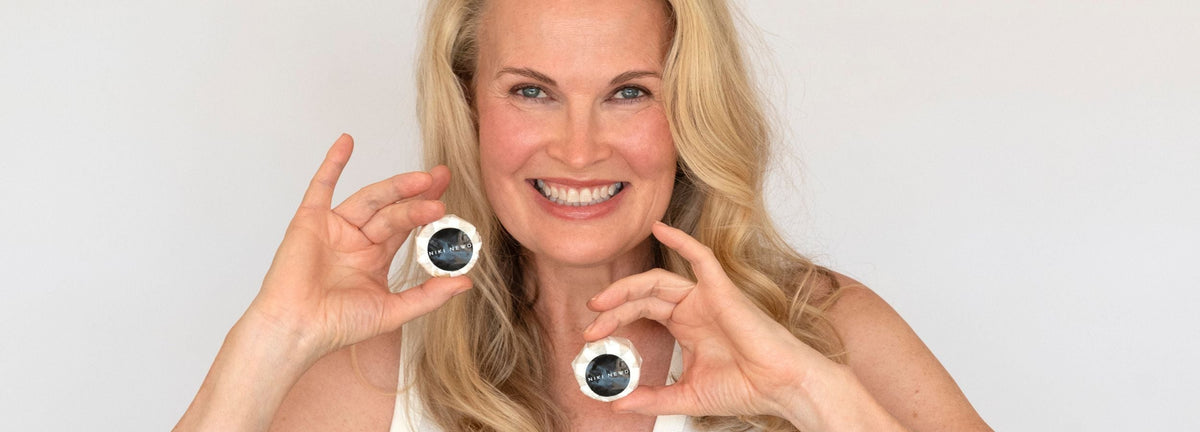 “Niki Newd’s iconic Oatmeal Soap, the best rosacea skin cleanser for gentle, natural care.